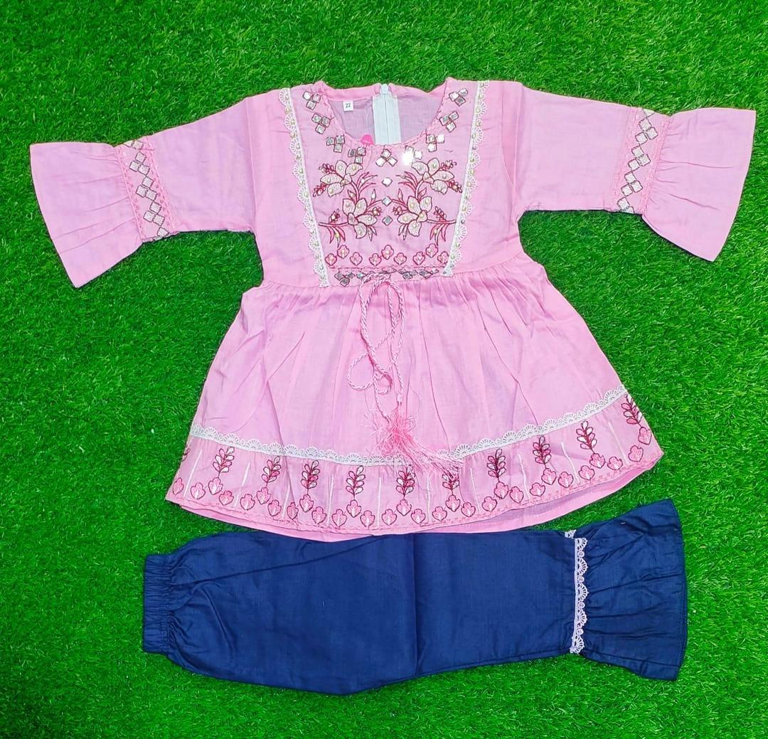 Embroidered Frock Amd Trouser |bFor Girls |2PCS